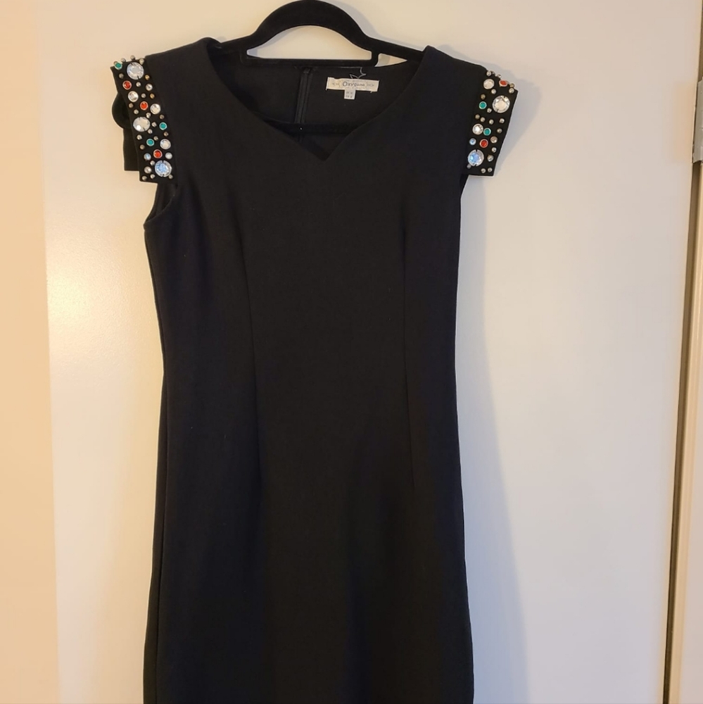 Black mini dress